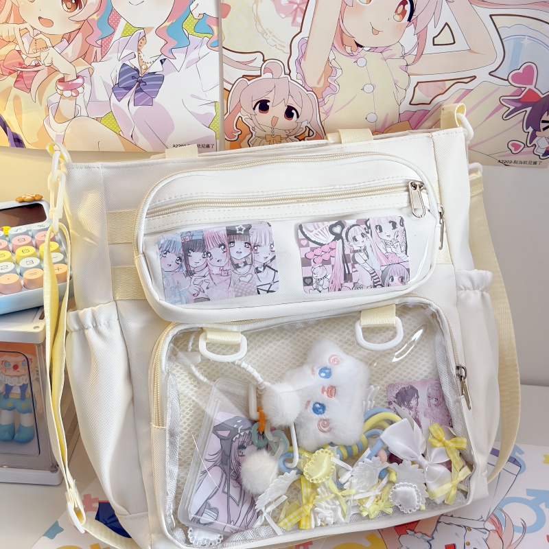 日系少女痛包斜挎包双肩包小食量二次元初高中生补习袋大容量手提