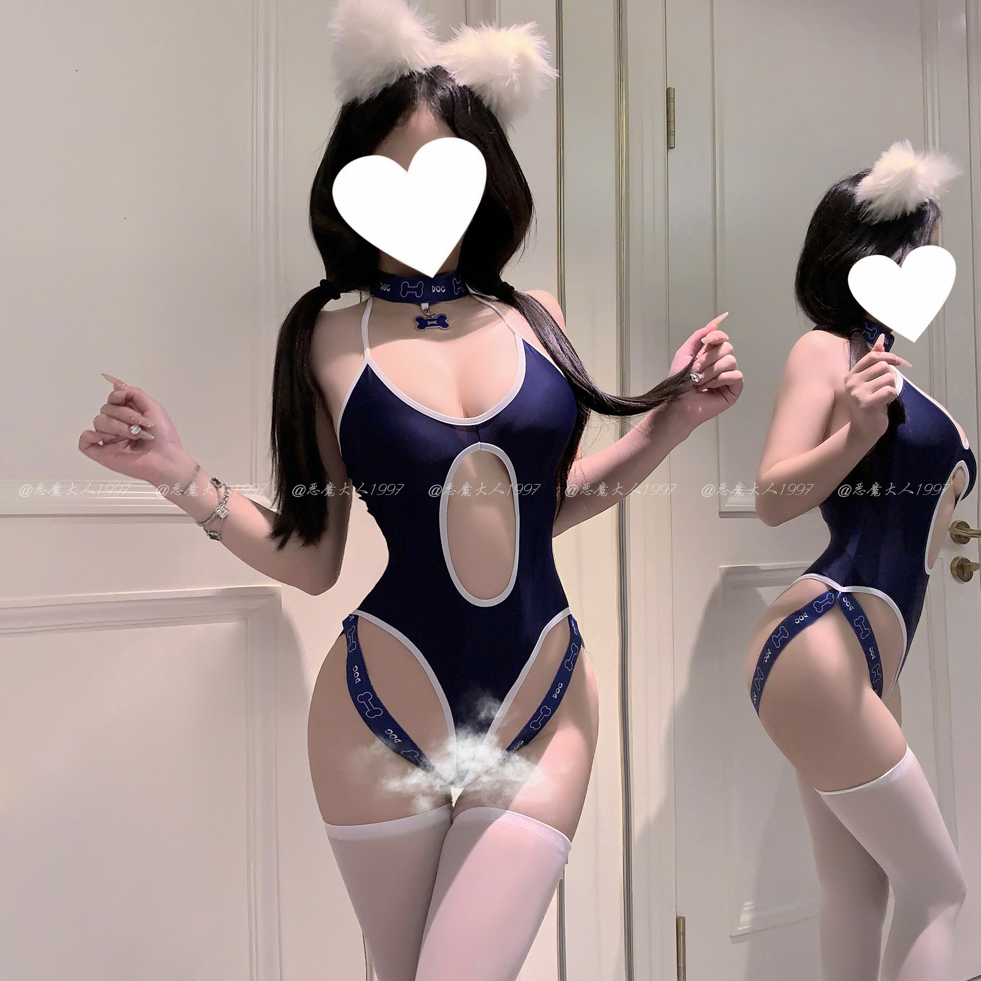 恶魔大人性感情趣可爱小狗连体衣禁欲系纯欲诱惑制服qqny内衣套装