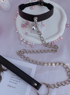 脖环黑色项链夫妻调情