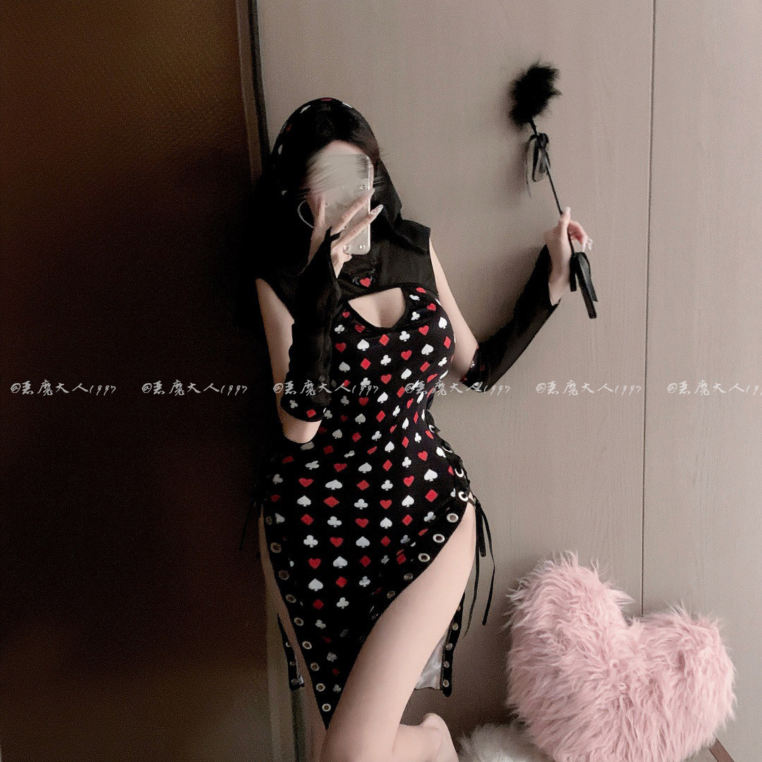恶魔大人情趣性感镂空修女连衣裙制服火辣修身高开叉长裙旗袍诱惑,女士内衣/男士内衣/家居服,睡裙,淘宝优惠券,粉丝福利购,淘宝优惠卷