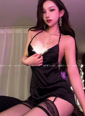 情趣性感挂脖连体肚兜诱惑睡裙