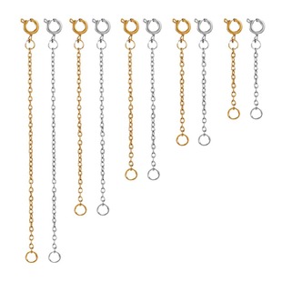 卉萱加长首饰链条钛钢镀18k金色手链项链弹簧扣延长链diy调节尾链