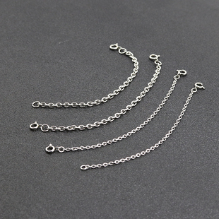 双弹弓扣钛钢细链条首饰延长链o字椭圆链条配件diy手工装 饰链条