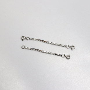 钛钢项链加长延长链手工diy双头弹簧扣收尾配件挂链安全链盒仔链