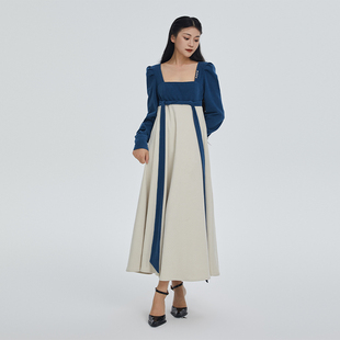 听旬白雪原创轻国风新中式 复古优雅通勤 春秋连衣裙女姐妹闺蜜套装