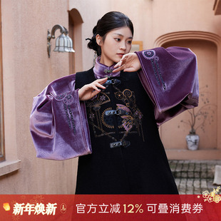 纯羊毛呢套装 听旬璇玑汉服女秋冬明制改良方领比甲新中式 马面褶裤