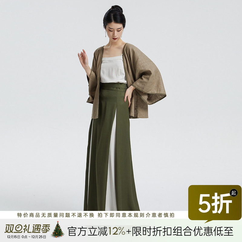 听旬棉麻通勤改良襟衫长袖女