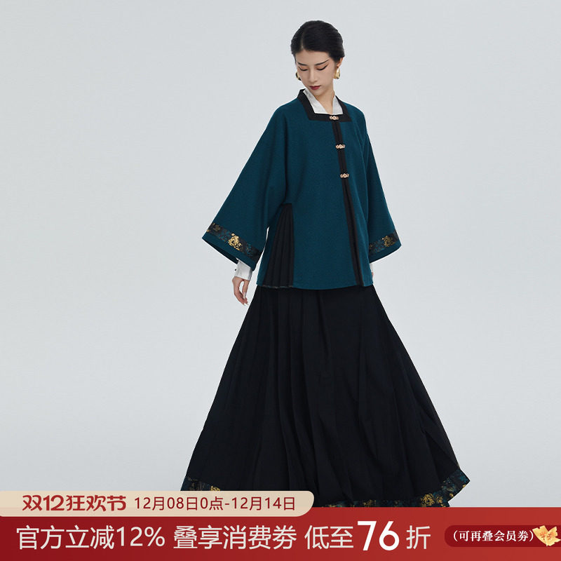 通勤日常改良马面裙听旬春秋汉服