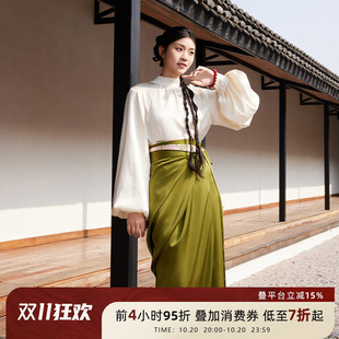 听旬春日宴早春汉服女原创国风立领衬衫搭宋制改良新中式日常旋裙