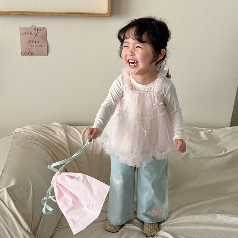 童装女童套装2025春季新款儿儿童牛仔裤