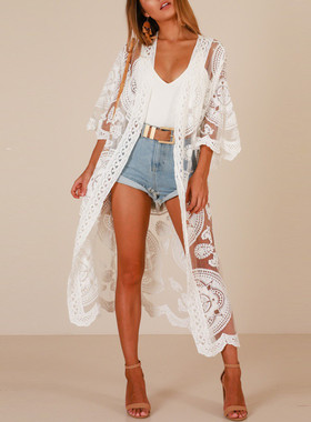 een Long Coat 2019 Beach Dress Ladies Swimsuit Cover Ups #ew