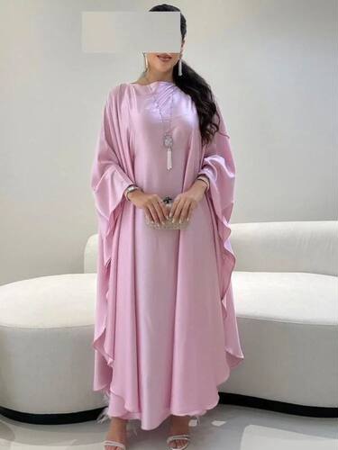 Solid color loose fitting robe dress纯色休闲宽松长袍连衣裙女