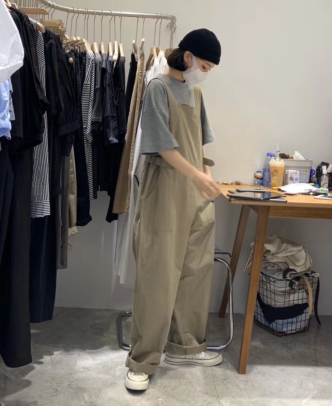 sanbara韓國2022夏季新款韓版ins簡約寬松百搭洗水棉背帶褲休閑褲在類目 女裝/女士精品, 褲子, 休閒褲中 - 來自Buy2taobao.com提供專業的淘寶代購服務