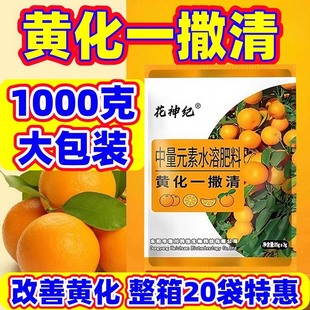 黄化一撒清果树黄化病专用药柑橘龙病微量元素水溶肥料克星营养液