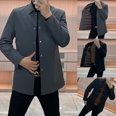 ASMENGGE商务休闲中长款冬季风衣