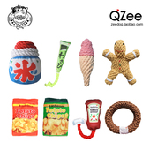 QZee狗狗玩具日本kashima磨牙耐咬绳结宠物解闷逗猫玩具小大型犬