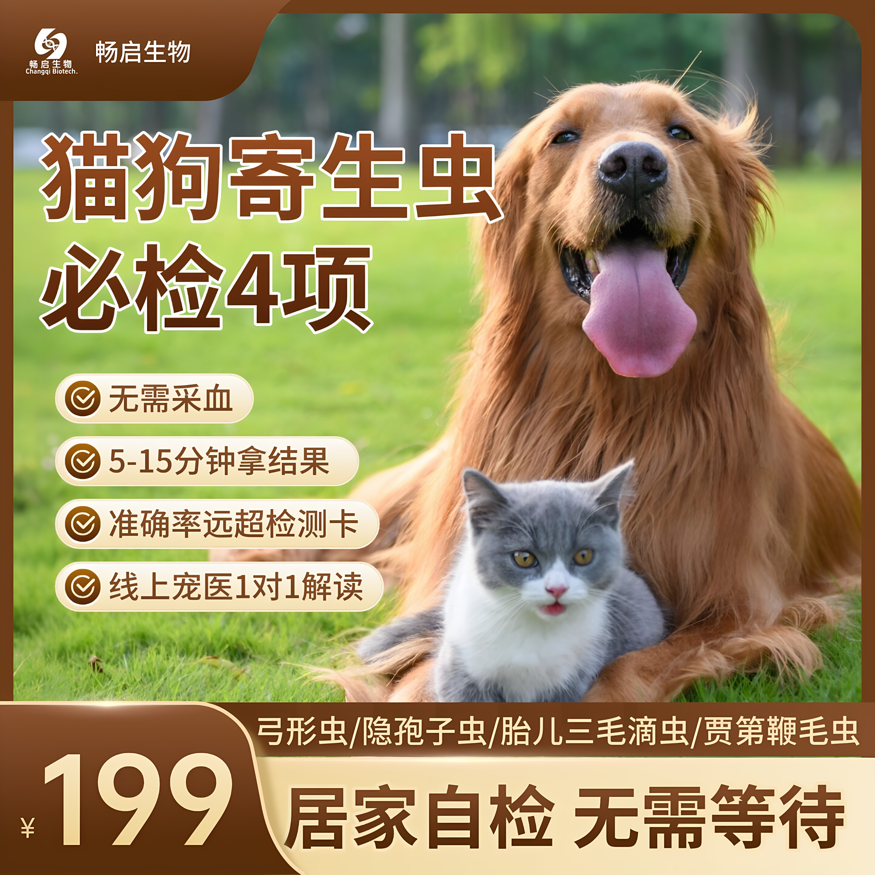畅启生物快筛猫狗查寄生虫弓形虫