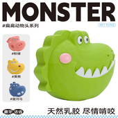 QZee乳胶发声扁扁动物狗玩具QMONSTER耐咬磨牙小中大型犬边牧柯基