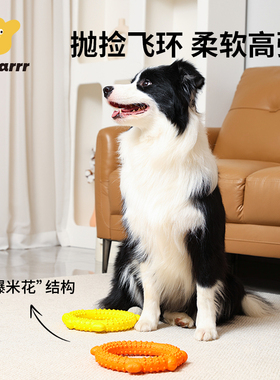 QZee咬不坏狗狗飞盘ZEEX狗玩具耐咬磨牙户外巡回浮水边牧金毛柯基