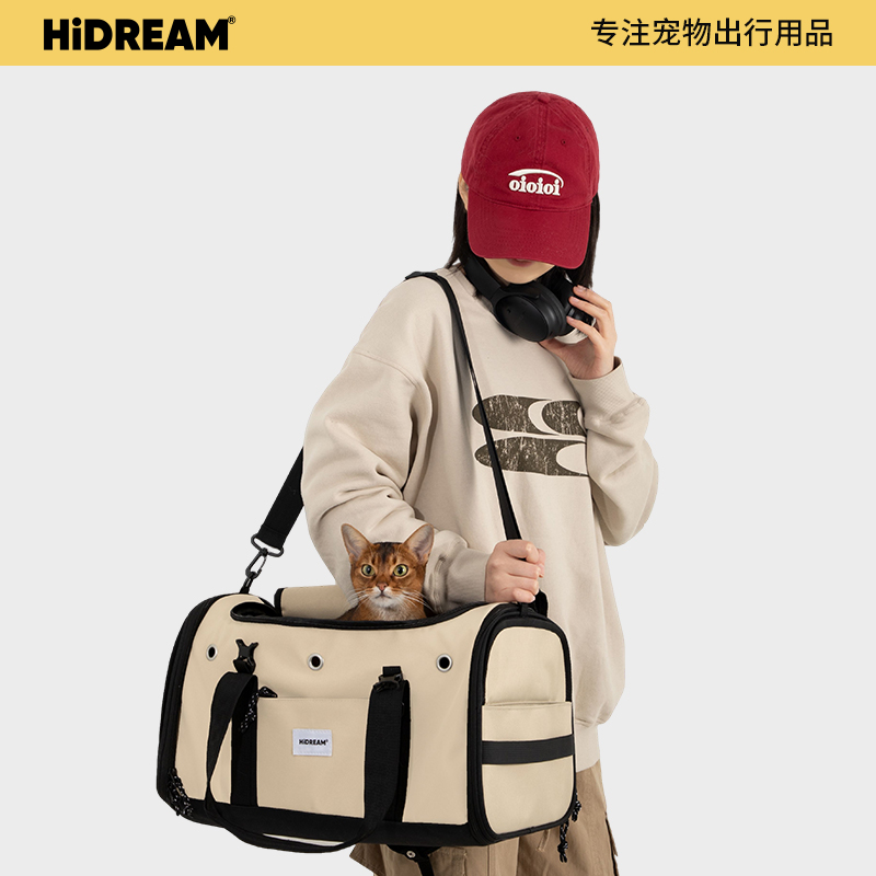 HiDREAM猫包外出便携单肩航空包