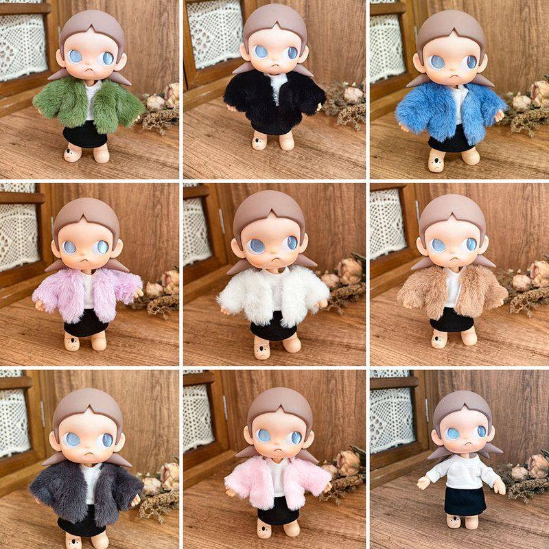 zsiga可动人偶向往之处bjd玩偶娃衣1/8嘎子姐衣服貂皮大衣长T潮布