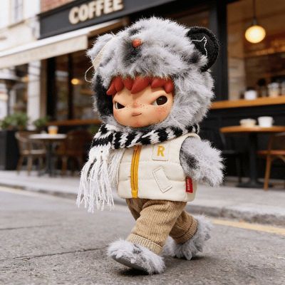 仅娃衣】小野Hirono公路日志毛绒公仔娃衣适合15厘米-17厘米玩偶