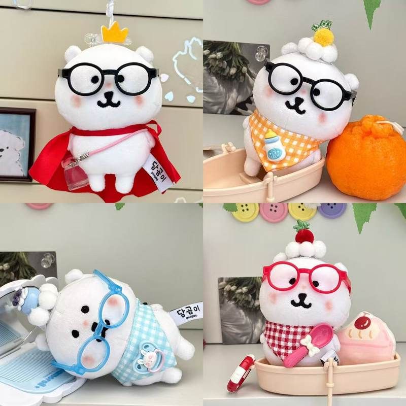 13厘米自嘲熊衣服围兜10cm棉花娃娃眼镜可爱换装雪王毛绒玩具娃衣