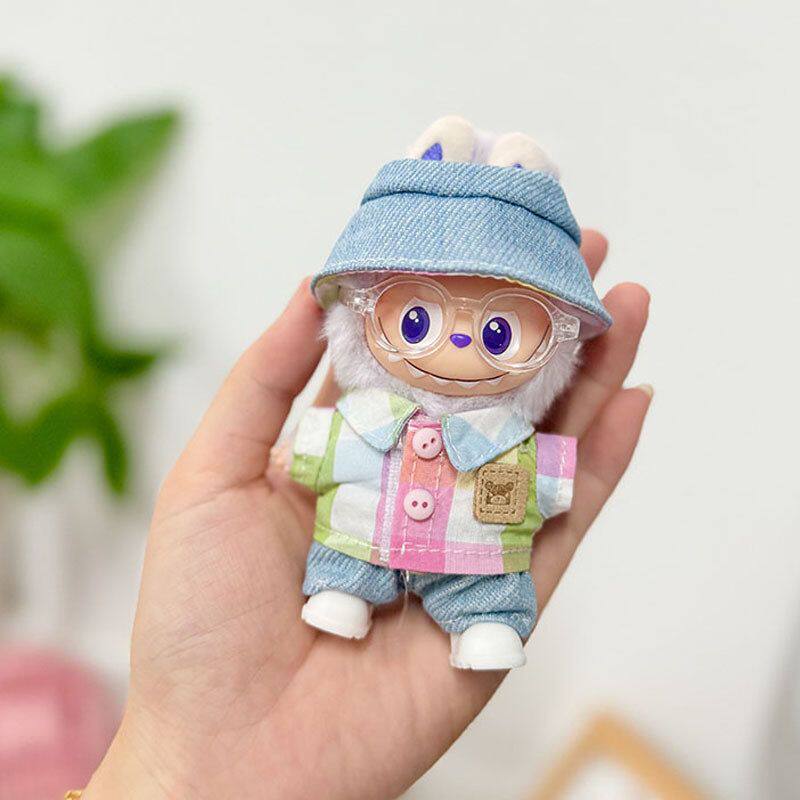 4代迷你款Labubu衣服糖格物语套装挂件小鼻嘎心底密码拉布布娃衣