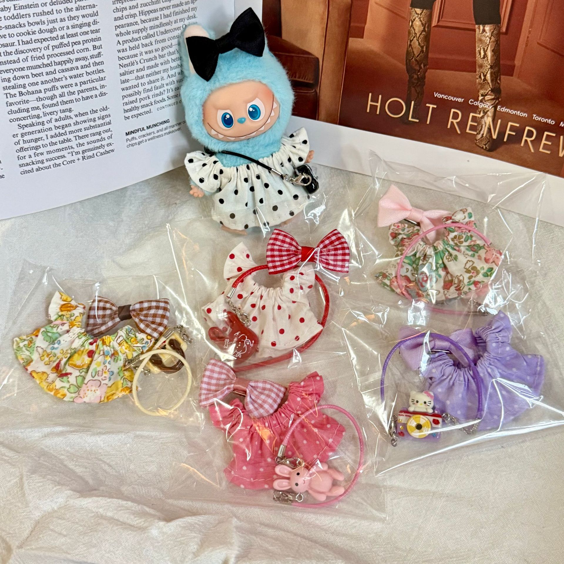 仅娃衣】四代适用于布布mini衣服labubu心底密码娃衣毛绒搪胶四代
