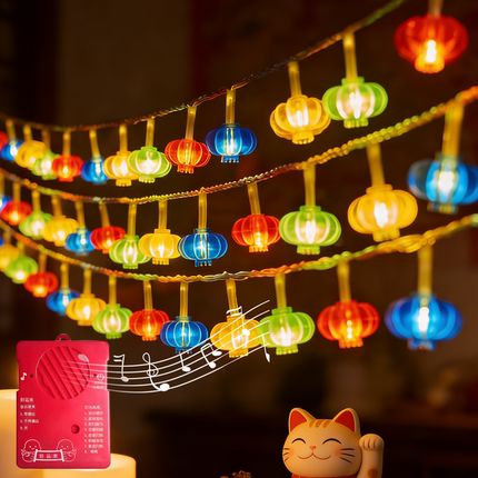 彩灯2026年新款灯笼灯串led小灯树上挂的彩灯福字闪灯户外新年灯