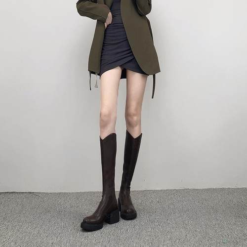 【现货秒发送运费险】真皮长靴