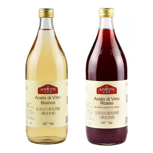 安诺尼白葡萄酒醋1L意大利进口红葡萄酒醋沙拉醋 苹果醋酿造食醋