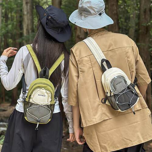 多功能两用胸包小型双肩包旅游轻便户外徒步登山包斜挎小揹包防水