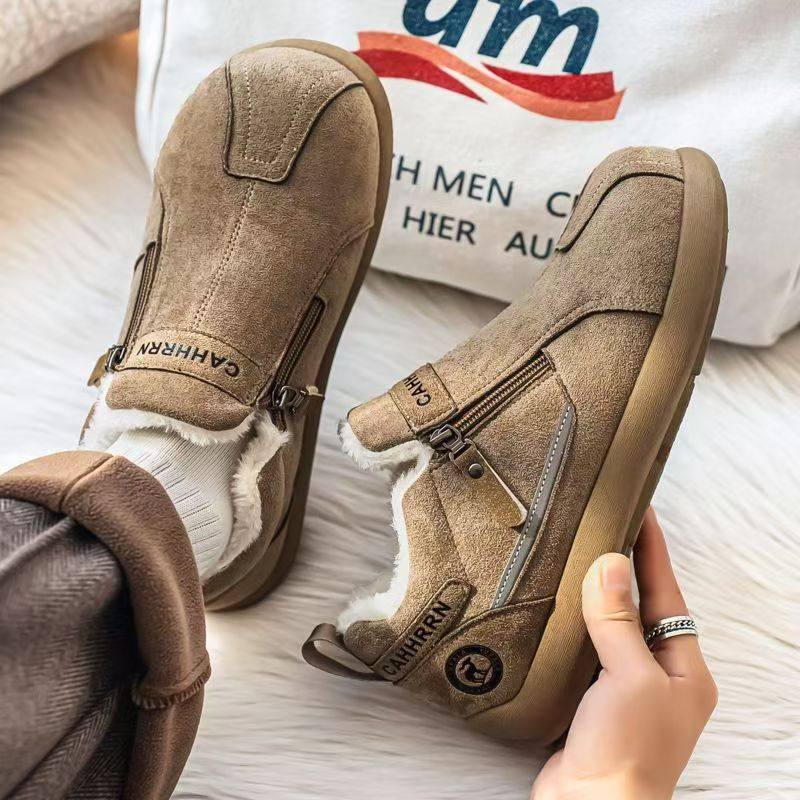 男鞋2025冬季新款加绒保暖一脚蹬户外休闲板鞋男士侧拉链勃肯棉鞋,流行男鞋,软木鞋/勃肯鞋,淘宝优惠券,粉丝福利购,淘宝优惠卷
