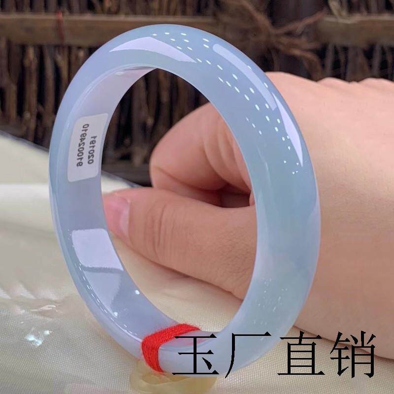 缅甸翡翠色手镯正圈飘绿花冰种紫罗兰飘紫春彩玉手镯阳绿宽版处理