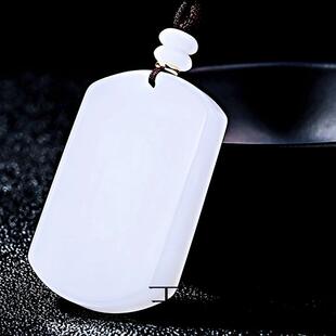 保真和田玉吊坠昆仑玉平安无事牌男女同款护身符青海俄料青白玉牌