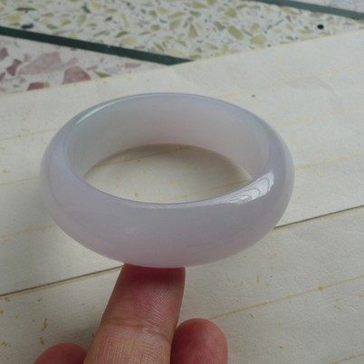 缅甸高端翡翠老坑冰种正装玉手镯天然淡紫玻璃种玉镯子女款带证书