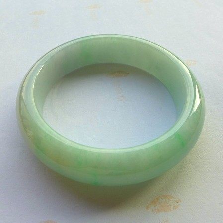 高端缅甸翡翠色手镯冰糯种绿色玉镯子圆润宽版正品玉器带证书百搭