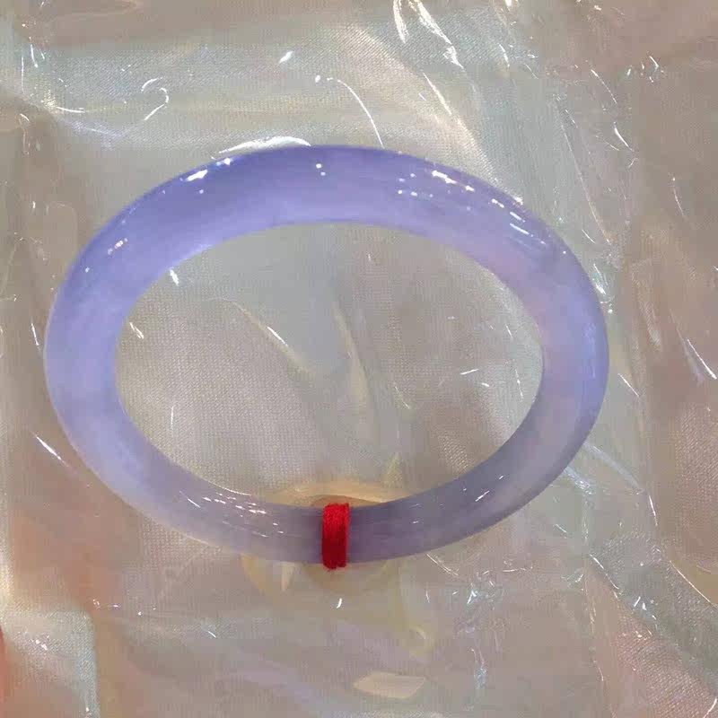 老坑圆条玉石复古手环冰种紫罗兰