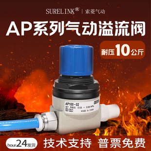 AP100 X201 气动压力释放阀溢流阀AP100