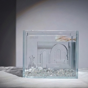 DIY水底世界/婚纱宫殿鱼缸造景微景观泰国斗鱼创意摆件办公装饰