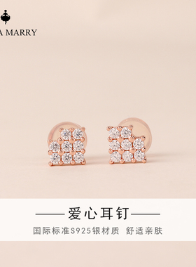 爱心耳钉S925银耳环2023新款爆款