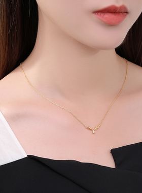 一鹿有你S925银锆石女吊坠送礼