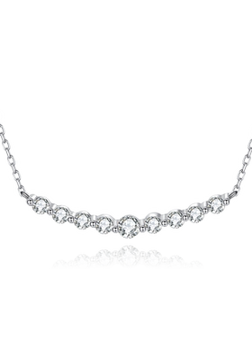 微笑项链S925银锁骨链女款