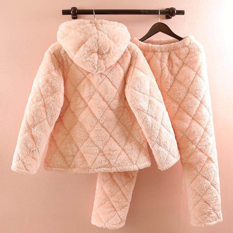 加厚加绒保暖冬季睡衣女简约卡通学生法兰绒公主风三层家居服套装,女士内衣/男士内衣/家居服,睡衣/家居服套装,淘宝优惠券,粉丝福利购,淘宝优惠卷