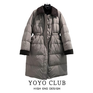 品牌折扣胖MM欧美货高端收腰显瘦羽绒棉服2025新款时尚轻奢面包服