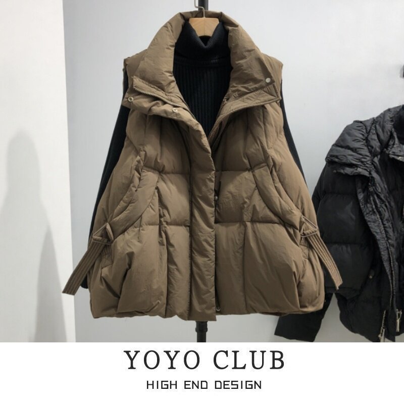 品牌折扣胖MM大码美式时尚羽绒棉马甲女2025秋冬时髦洋气纯色背心,女装/女士精品,马夹,淘宝优惠券,粉丝福利购,淘宝优惠卷