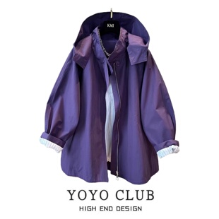 时髦百搭外套潮 大码 品牌折扣美式 复古高级感洋气冲锋衣女2026春季