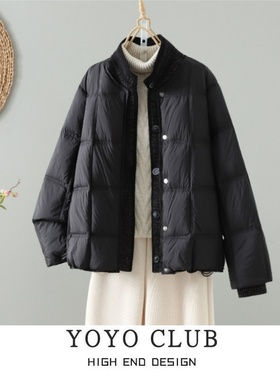 品牌折扣胖MM美式宽松保暖棉服2025秋冬季新款设计感立领面包服女