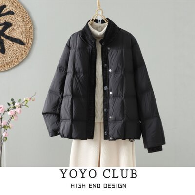 品牌折扣胖MM美式宽松保暖棉服2025秋冬季新款设计感立领面包服女